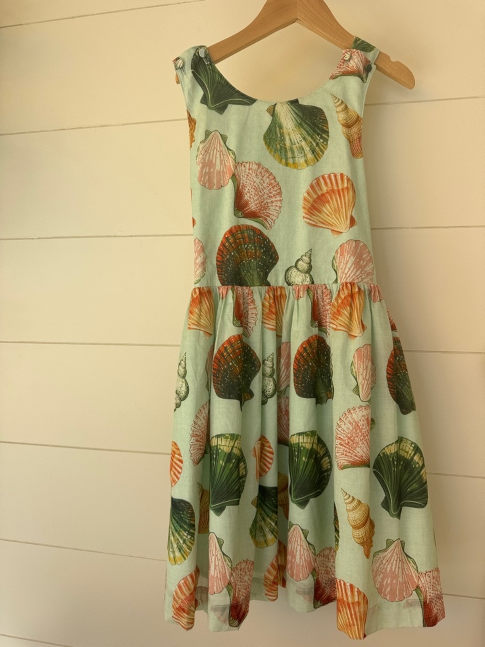 HUNTER BELL Mint Green Seashell Print Sundress